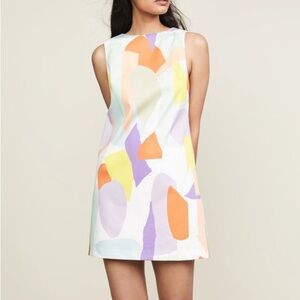 Alice + Olivia Mini Dress Cotton Clyde Printed A-Line Shift